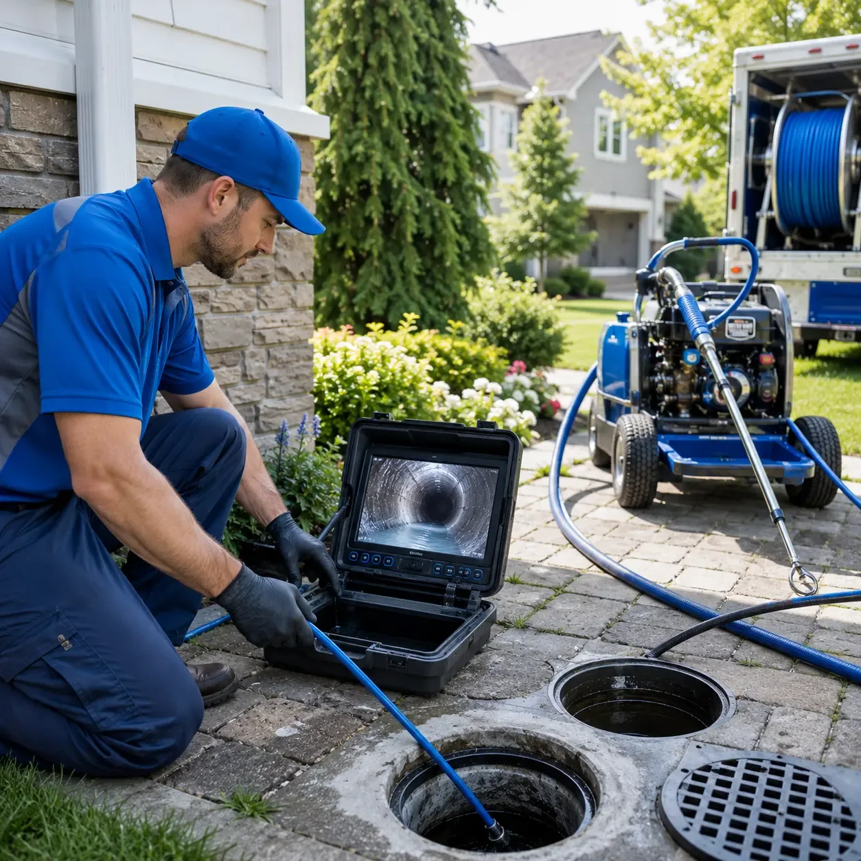 Outdoor drain cleaning professionals serving New Germantown, PA