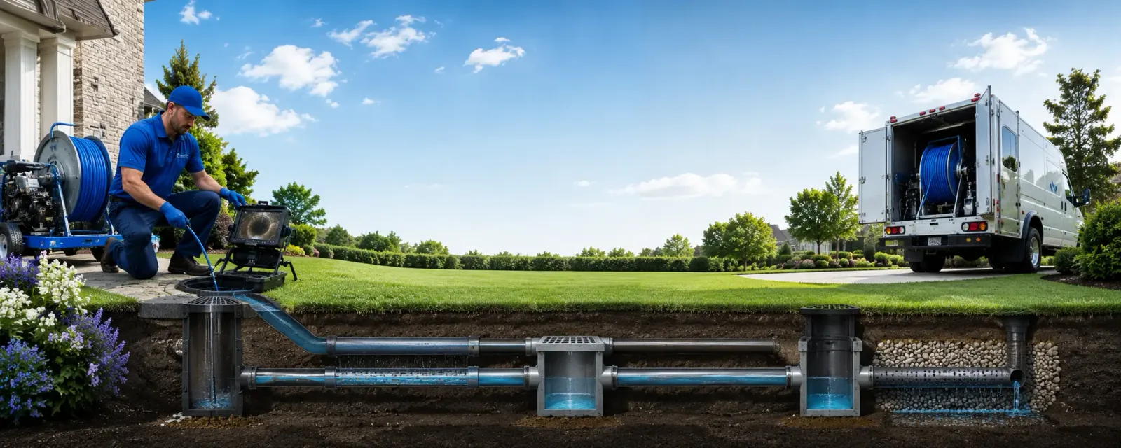 Outdoor drain cleaning information for New Germantown, PA